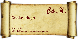 Cseke Maja névjegykártya
